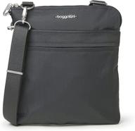 👜 сумка baggallini anti-theft harbor crossbody charcoal - лучшие сумки через плечо для женщин логотип