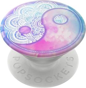 img 4 attached to 🧲 Улучшенный PopSockets PopGrip: Универсальное держатель для телефона и подставка, складная, сменная верхняя часть, Мистическое равновесие