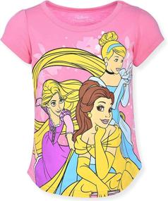 img 3 attached to Disney Princess Girls' 4 Pack Short Sleeves Tee Shirt Set: Fashionable Bundle for Kids