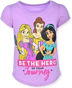 img 2 attached to Disney Princess Girls' 4 Pack Short Sleeves Tee Shirt Set: Fashionable Bundle for Kids