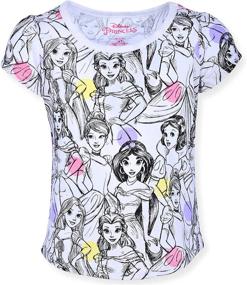 img 1 attached to Disney Princess Girls' 4 Pack Short Sleeves Tee Shirt Set: Fashionable Bundle for Kids