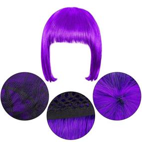 img 2 attached to 🎉 Vibrant Neon Party Wigs and Sunglass Set: ADXCO 12-Piece Collection for Women and Girls Decorations