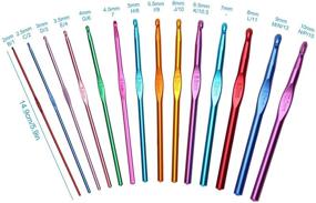 img 2 attached to 🧶 Ultimate 24-Piece Crochet Hooks Knitting Kit: Colorful Needles Set with Stitch Markers for Crocheting Crafts (2-10mm)