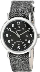 img 4 attached to ⌚ Timex Unisex TW2P72000 Weekender 38mm Черные шерстяные перчатки с ремешком для часов