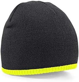 img 2 attached to Beechfield Knitted Beanie Contrast Graphite Outdoor Recreation