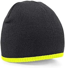 img 4 attached to Beechfield Knitted Beanie Contrast Graphite Outdoor Recreation