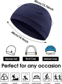 img 2 attached to 🧢 Syhood 4-Piece Unisex Cotton Beanie Skull Caps-Multifunctional Headwear: Soft Sleep Hats, Stretchy Helmet Liners for Men and Women