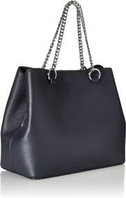 img 3 attached to 👜 Lacoste Leather Croc Chain Top Handle Shoulder Bag for Women
