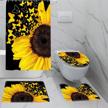 knevitbvd sunflower bathroom butterfly waterproof logo