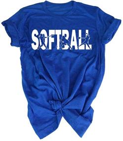 img 1 attached to Футболка для девочек Softball Tee - Одежда Running Wall Girls