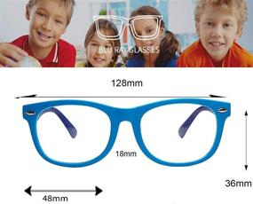 img 3 attached to FOURCHEN Kids Blue Light Blocking Glasses