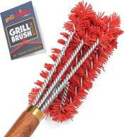 🔥 grillaholics pro nylon grill brush - superior alternative to bristle-free brushes - nylon bristles effectively clean between grates - backed by lifetime manufacturer's warranty logo