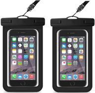 📱 rosaui 2 pack universal waterproof cellphone dry bag with lanyard - compatible with iphone xs max xr x 8 7 plus 6s, samsung galaxy s10 plus s10e s9 note 9 htc lg sony nokia pixel 3 xl (up to 6.5 inches) logo