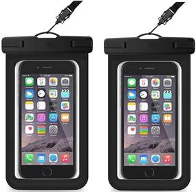 img 4 attached to 📱 ROSAUI 2 Pack Universal Waterproof Cellphone Dry Bag with Lanyard - Compatible with iPhone Xs Max XR X 8 7 Plus 6S, Samsung Galaxy S10 Plus S10e S9 Note 9 HTC LG Sony Nokia Pixel 3 XL (up to 6.5 inches)