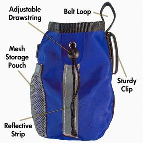 img 3 attached to 🐶 Professional Quality BarkOutfitters Dog Treat Pouch - Convenient Snack and Toy Bag - Available in Blue