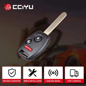 img 2 attached to 🔑 Efficient CCIYU Replacement Uncut Ignition Key Keyless Entry Car Remote Transmitter Fob - Honda Civic LX Odyssey N5F-S0084A