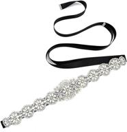 💎 ayliss rhinestone crystal pearl bridal sash belt hairband - enhancing your wedding gown/formal dress logo