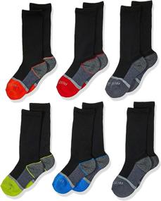 img 3 attached to 🧦 Fruit of the Loom Boys' 6-Pack Half Cushion Crew Socks - Big Kids
