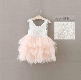 img 3 attached to Elegant Topmaker Backless A-line Lace Back Flower Girl Dress: A Perfect Fit for Special Occasions