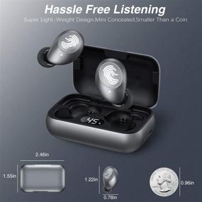 img 1 attached to 🎧 Беспроводные наушники HeaTal Bluetooth 5.0: быстрая зарядка, HD стерео, встроенный микрофон, сенсорное управление