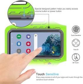 img 3 attached to 🏃 JEMACHE Running Armband for Samsung Galaxy S21 Ultra, S20 Plus, S21 Plus 5G, S20 FE, Note 20 Ultra 10+ 9 8 - Green: Arm Band with Earbuds Pocket & Card Holder