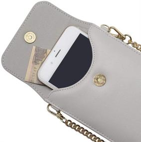 img 2 attached to 👜 Stylish SHANSHUI Crossbody Phone Bag: Sleek PU Leather Mini Purse Pouch for iPhone & Smartphones, Includes 3 Credit Card Holders