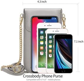 img 3 attached to 👜 Stylish SHANSHUI Crossbody Phone Bag: Sleek PU Leather Mini Purse Pouch for iPhone & Smartphones, Includes 3 Credit Card Holders