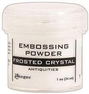 enhance your crafts with ranger embossing 1 💎 ounce frosted crystal: sparkle and elegance in every detail logo