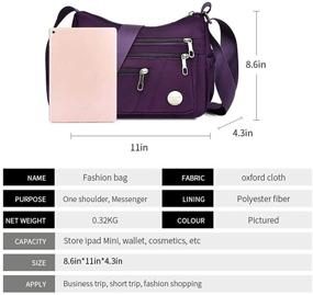 img 1 attached to 👜 Водонепроницаемая плечевая сумка-кроссбоди для женских сумок, кошельков и сумок через плечо
