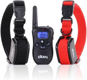 img 4 attached to 🐶 Exuby Dual Shock Collar for Small Dogs - Train and Control Two Dogs Simultaneously with 1 Remote, 2 Receivers, and 4 Straps - Multi Modes - Rechargeable Batteries - Ideal for Discipline and Training