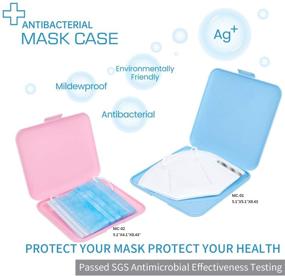 img 3 attached to 📦 Convenient Portable Mask Box for Safe Mask Storage and Organization - Set of 2 Green Boxes, 4.1"".