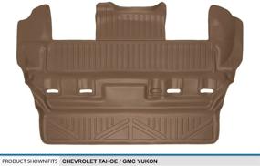 img 2 attached to MAXLINER All Weather Custom Fit 3rd Row Tan Floor Mat Liner Set for 2015-2020 Chevrolet Tahoe/GMC Yukon/Cadillac Escalade - Non-XL/ESV Models