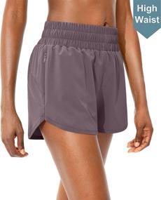 img 2 attached to 🏃 SANTINY Women's High Waisted Athletic Workout Gym Shorts with Phone Pockets and Liner – Perfect for Running