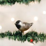 🐦 old world christmas bird watcher collection: glass blown cherry chickadee ornaments for christmas tree logo