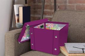 img 1 attached to 📦 Snap-N-Store X-Small Storage Box - Compact and Convenient, 8 x 8 x 5.75 Inches, Berry (SNS01924)