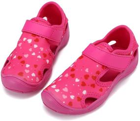 img 3 attached to FANTURE Quick Dry Lightweight Closed Toe U420LZ2002 L Pink 23 Girls' Shoes in Athletic