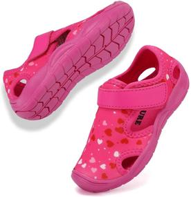 img 4 attached to FANTURE Quick Dry Lightweight Closed Toe U420LZ2002 L Pink 23 Girls' Shoes in Athletic