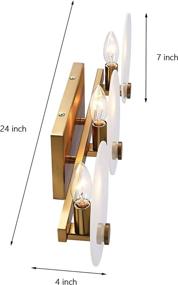 img 3 attached to 🚿 MOTINI 3-Light Gold Wall Sconce: Elegant Bathroom Vanity Light Fixtures with Frosted Glass