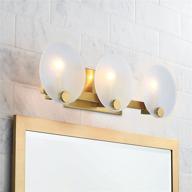 🚿 motini 3-light gold wall sconce: elegant bathroom vanity light fixtures with frosted glass логотип