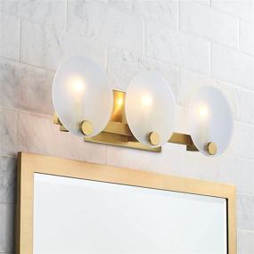 img 4 attached to 🚿 MOTINI 3-Light Gold Wall Sconce: Elegant Bathroom Vanity Light Fixtures with Frosted Glass