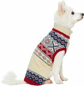 img 3 attached to 🐾 Blueberry Pet: Festive Fair Isle Family Apparel - Matching Sweaters, Scarf, and Beanie Hat for Dogs and Pet Lovers