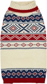 img 2 attached to 🐾 Blueberry Pet: Festive Fair Isle Family Apparel - Matching Sweaters, Scarf, and Beanie Hat for Dogs and Pet Lovers