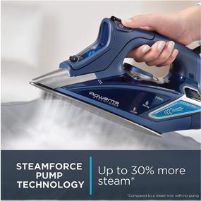 img 2 attached to 🔥 Rowenta DW9280 Digital Display Steam Iron: Stainless Steel Soleplate, 1800-Watt, 400-Hole, Blue - Ultimate Garment Care