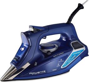 img 4 attached to 🔥 Rowenta DW9280 Digital Display Steam Iron: Stainless Steel Soleplate, 1800-Watt, 400-Hole, Blue - Ultimate Garment Care