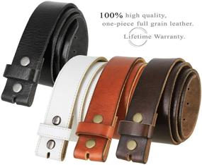 img 2 attached to 👔 Smiling One Piece Leather Men's Accessories and Belts with Unique Buckle