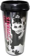 ☕️ audrey hepburn breakfast at tiffany's plastic travel mug - 16oz логотип