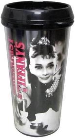 img 4 attached to ☕️ Audrey Hepburn Breakfast at Tiffany's Plastic Travel Mug - 16oz