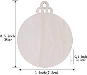 img 2 attached to 50 Pieces 3.15 Inch Round Wooden Discs with Holes - Unfinished Natural Wood Slices for Crafts Centerpieces, DIY Wooden Ornaments, and Home Hanging Decorations