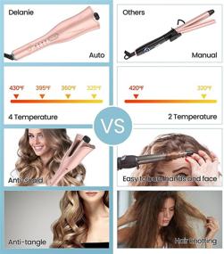 img 3 attached to 💁 Charites Rotating Automatic Hair Curling Iron: Extended Barrel, Auto Shut-Off, Dual Voltage & Anti-Scald Hair Curlers