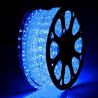 🎄 upgraded 150 ft blue 2 wire led rope light with 1620pcs bulbs - perfect christmas home holiday party disco restaurant cafe decor логотип